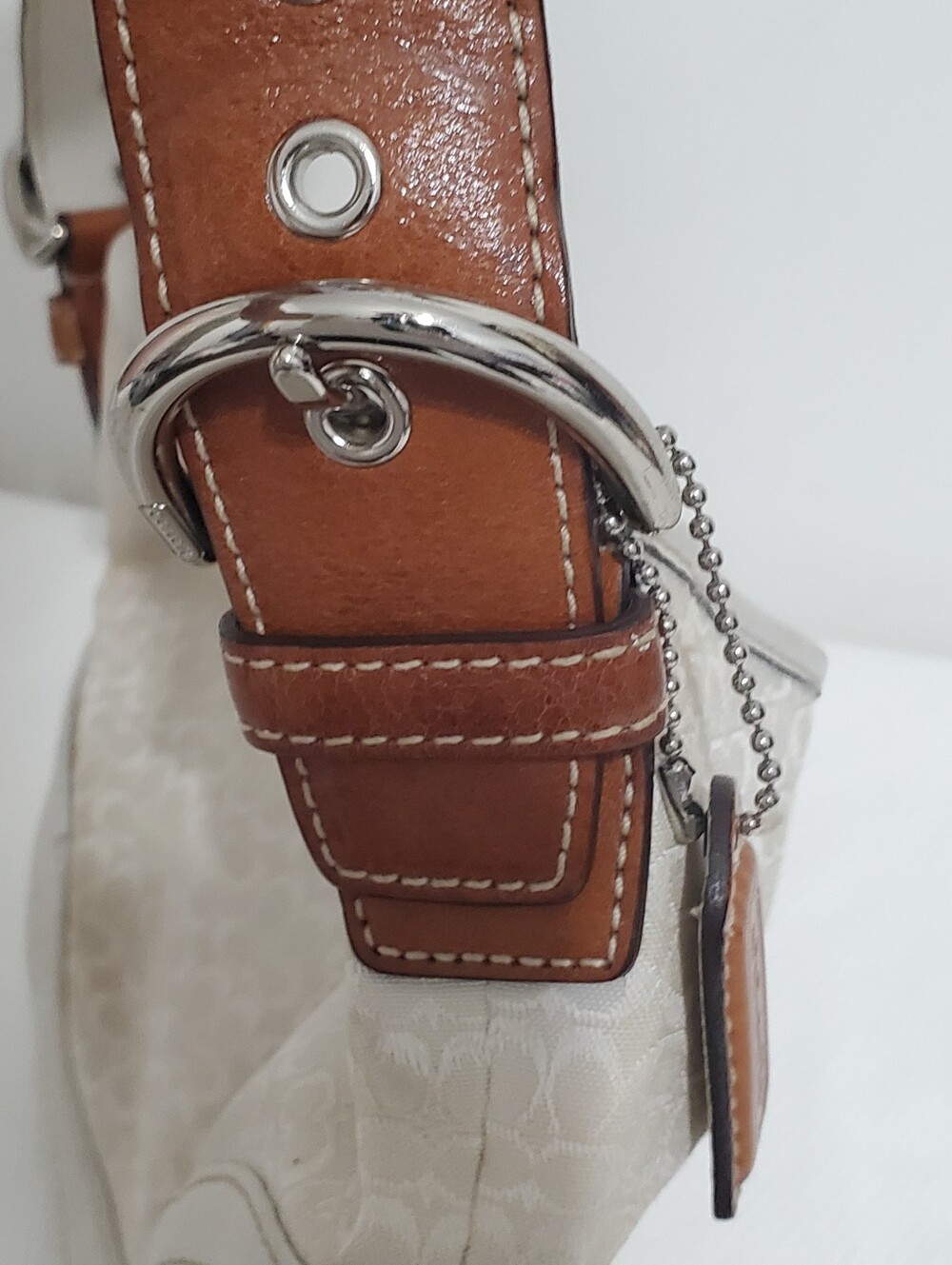 Coach 6351 Cream Signature Canvas Soho Hobo Y2K - Picture 8 of 14